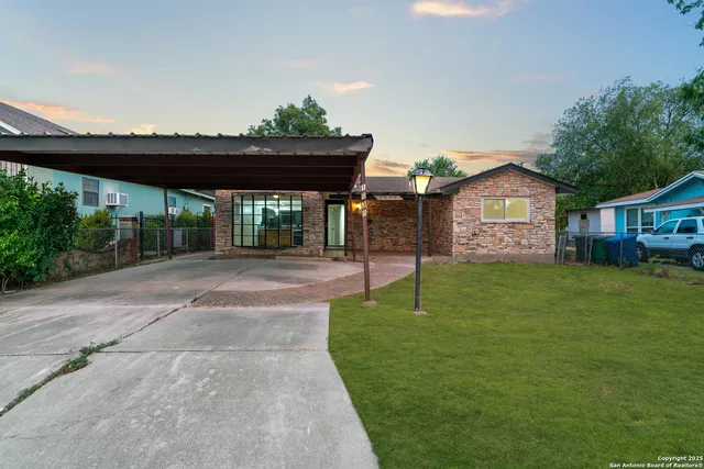 a view of a porch with a backyard