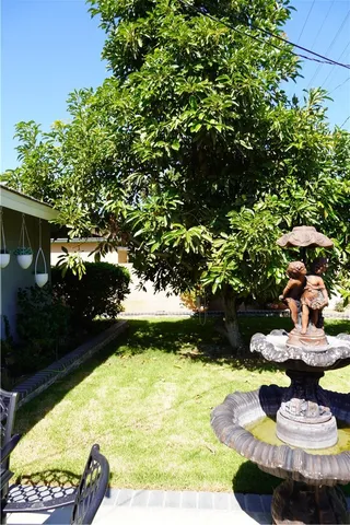 a view of a back yard of the house