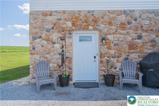 a view of outdoor space with seating area
