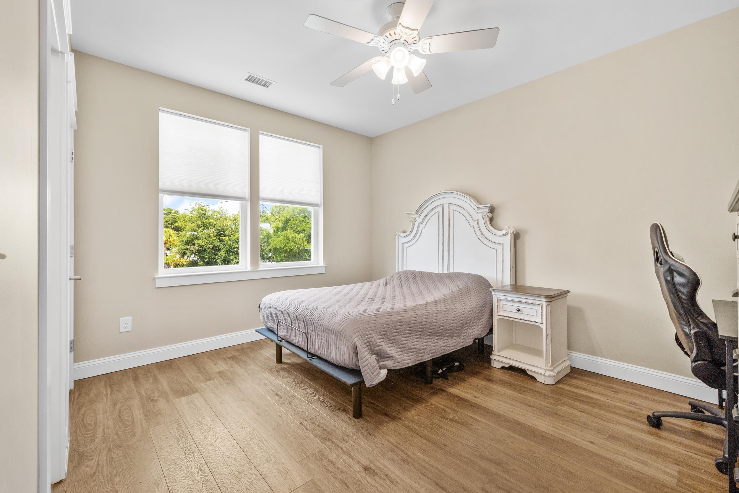 5907 Haskell Circle Myrtle Beach, SC 29577 - Photo 23 of 38 Bedroom featuring light wood-style floors and a ceiling fan