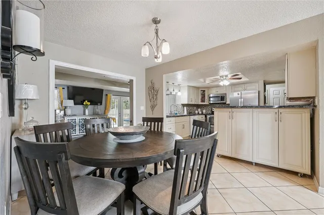 a view of a dining room and livingroom