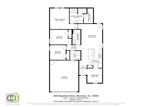 $1,675 | 406 Regiment Road, Sherman, TX 75090