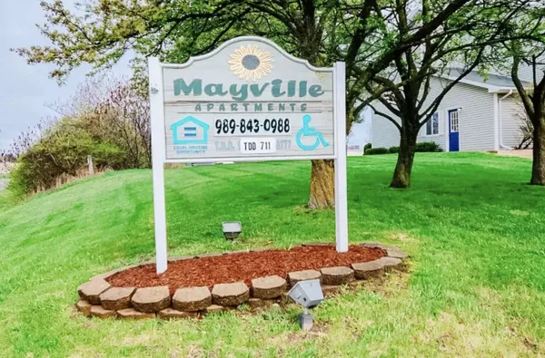 a sign on the side of the building