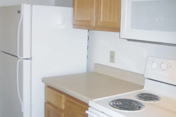 a view of a kitchen