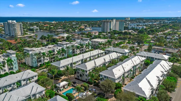 an aerial view of multiple house