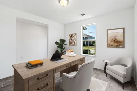 a room with furniture and window