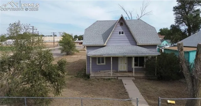 a aerial view of a house