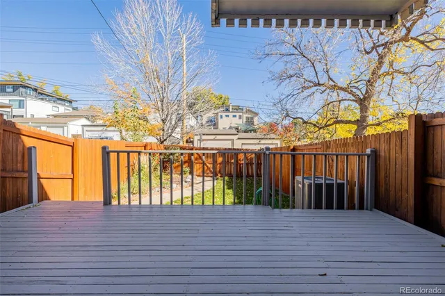 a view of wooden deck