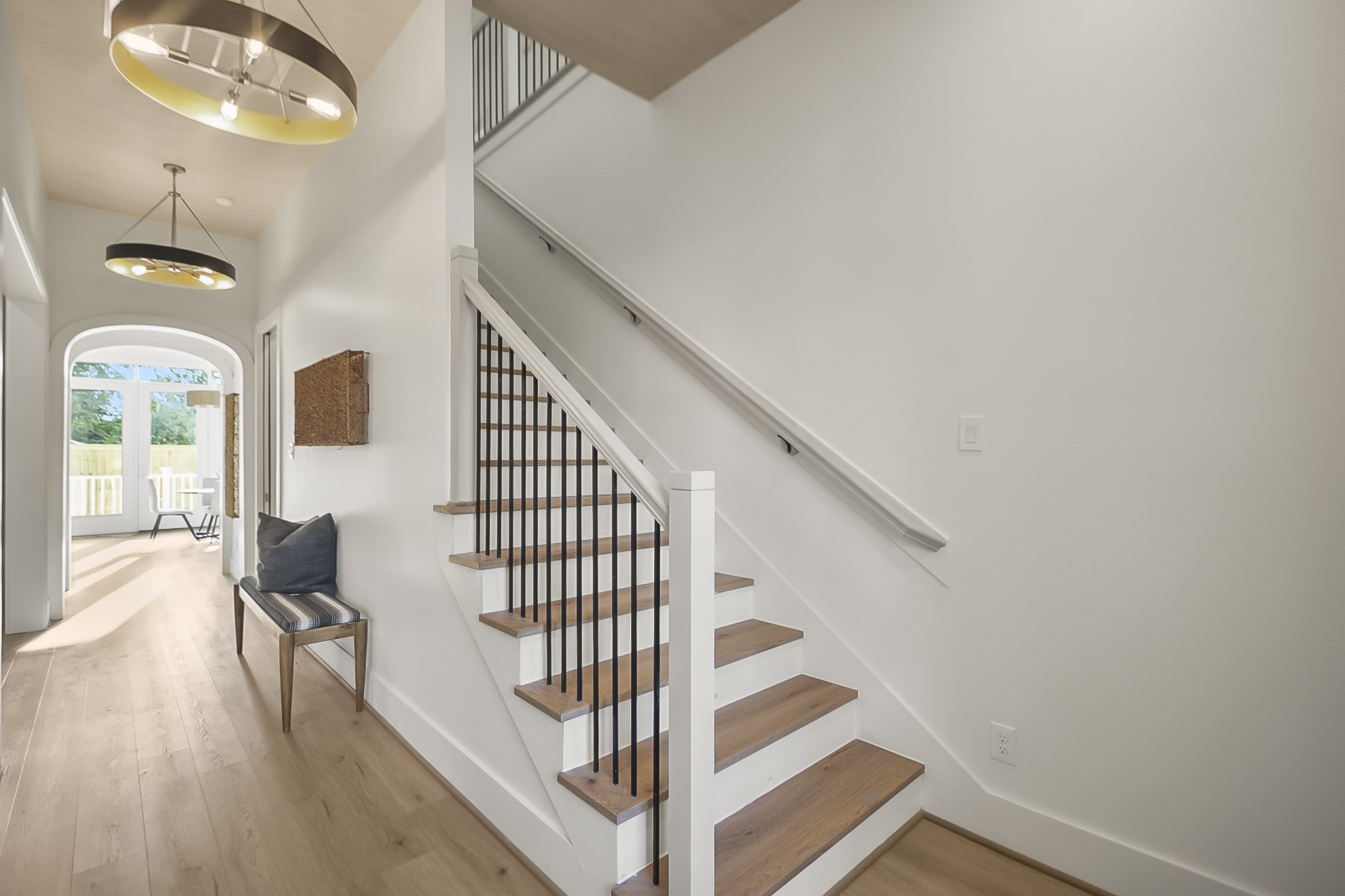 1109 Tabor Street Houston, TX 77009 - Photo 4 of 38 a view of entryway and hall with wooden floor