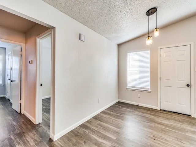 a view of small space with racks on the wall