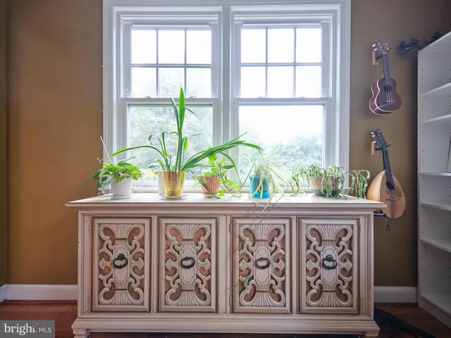 a view of window and front door