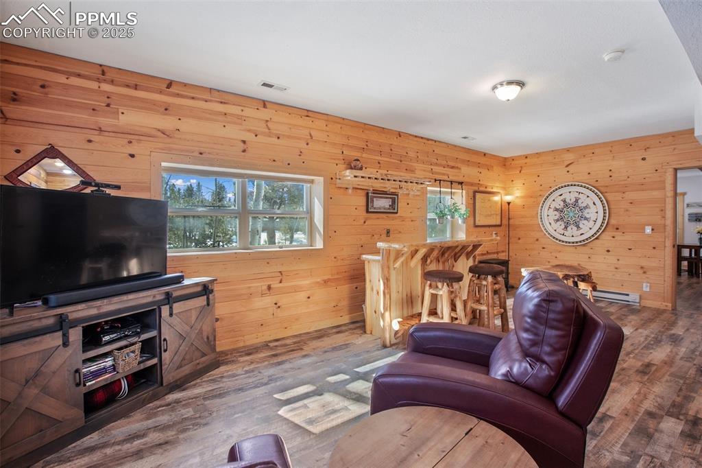 63 Bear Claw Trail Divide, CO 80814 - Photo 22 of 28 a living room with furniture and a flat screen tv