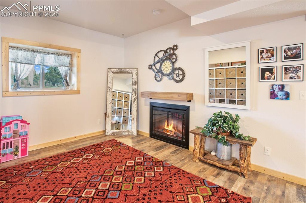63 Bear Claw Trail Divide, CO 80814 - Photo 27 of 28 a living room with furniture and a fireplace
