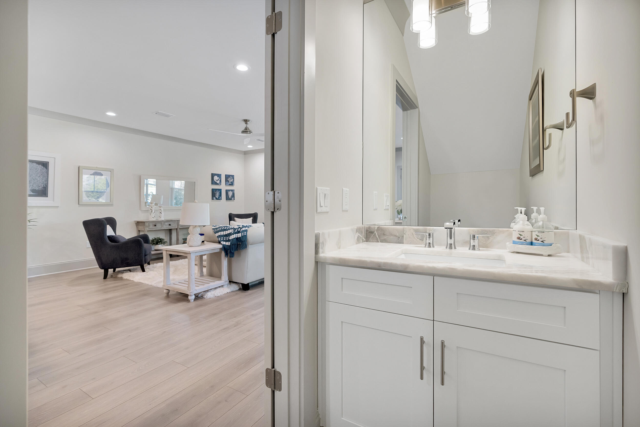 35 Golden Bell Ct Inlet Beach, Unit 35A Inlet Beach, FL 32461 - Photo 15 of 47 a view of bathroom with dual sinks
