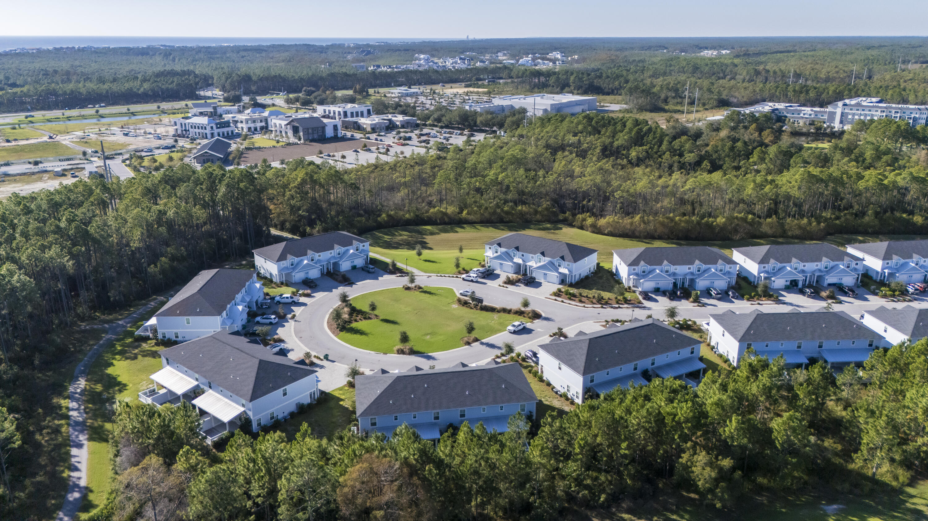 35 Golden Bell Ct Inlet Beach, Unit 35A Inlet Beach, FL 32461 - Photo 41 of 47 an aerial view of residential house with outdoor space and swimming pool