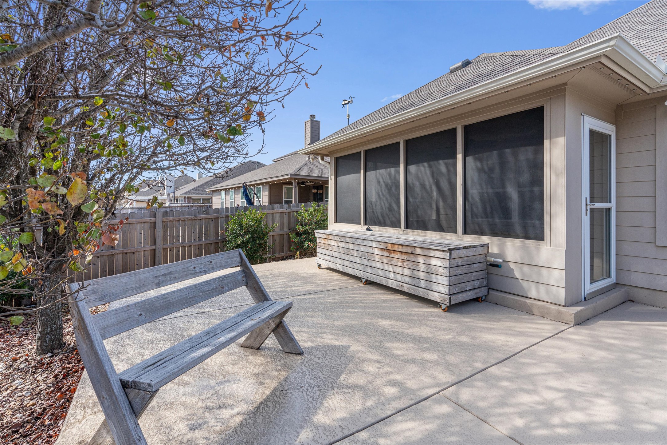 20513 Jackies Ranch Boulevard Pflugerville, TX 78660 - Photo 27 of 35 a view of a bench in the backyard