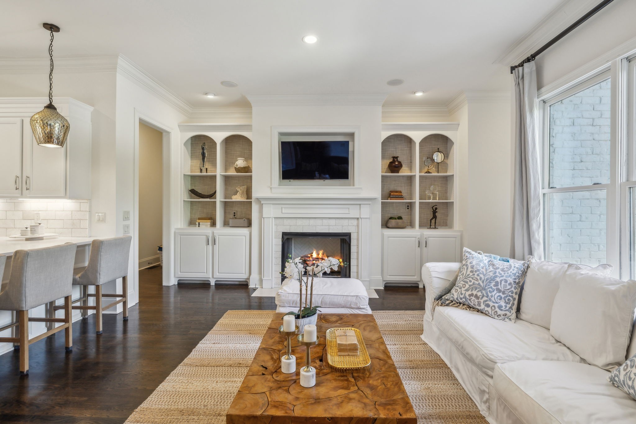 424 Wild Elm Street Franklin, TN 37064 - Photo 21 of 100 a living room with furniture and a fireplace