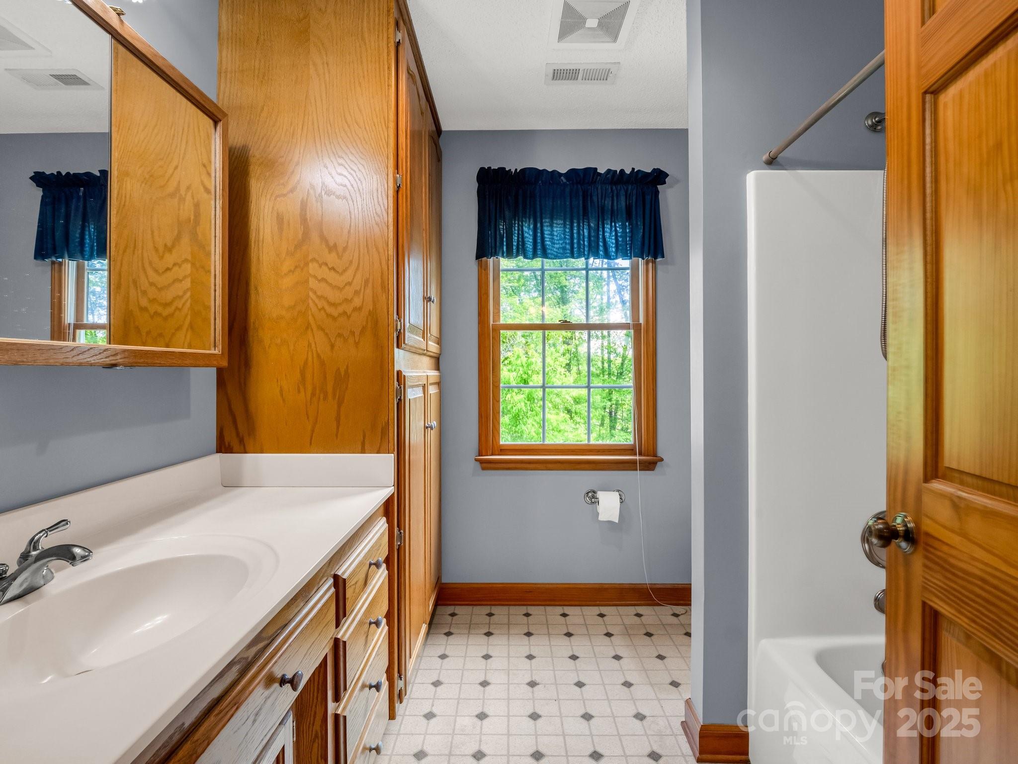163 Summit Lane Rutherfordton, NC 28139 - Photo 26 of 44 a bathroom with a sink a mirror and a shower