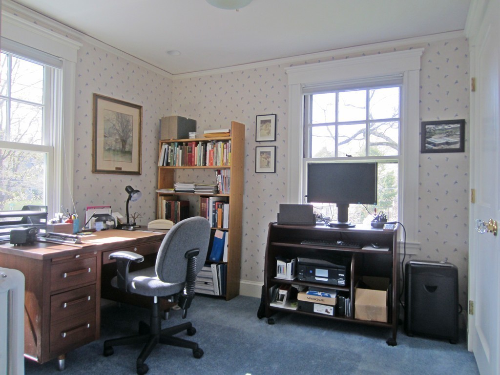 12 Arlington Road Wellesley, MA 02481 - Photo 18 of 26 a view of a workspace with furniture and a window