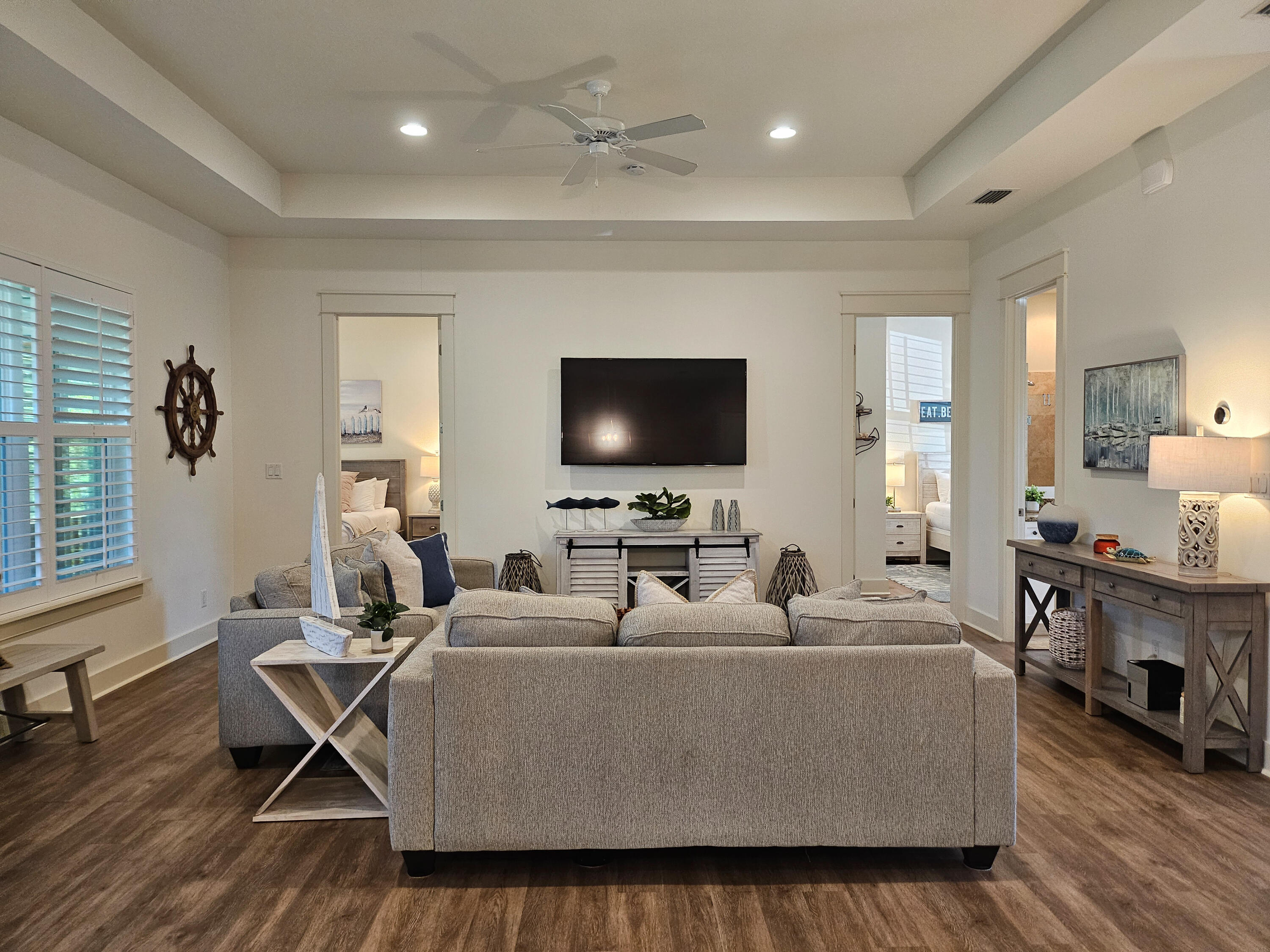 10 Gulfview Way Santa Rosa Beach, FL 32459 - Photo 13 of 40 a living room with furniture and a flat screen tv