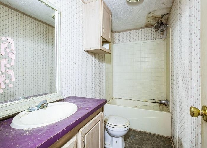 4414 Covey Hollow Road Culleoka, TN 38451 - Photo 16 of 16 a bathroom with a granite countertop sink toilet and shower