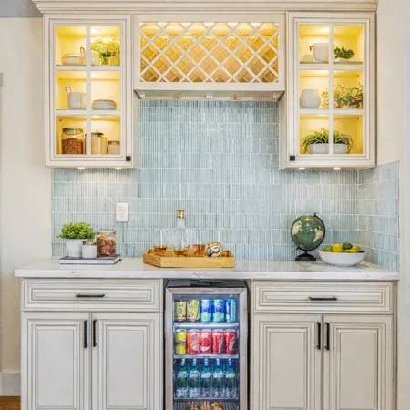 a kitchen with a sink and a cabinets
