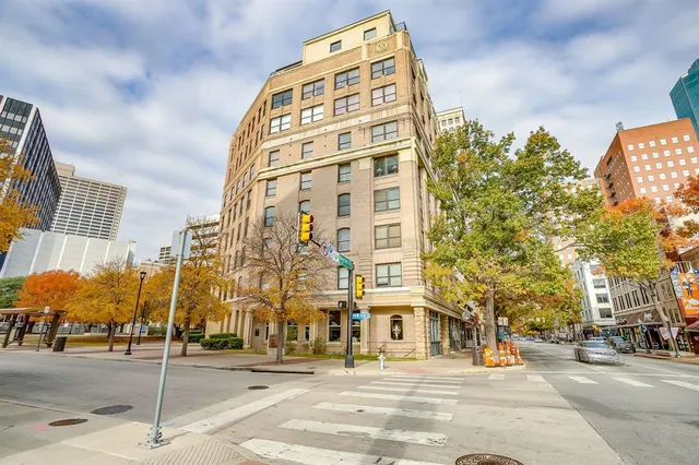 a front view of a building