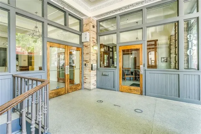 a view of an front door