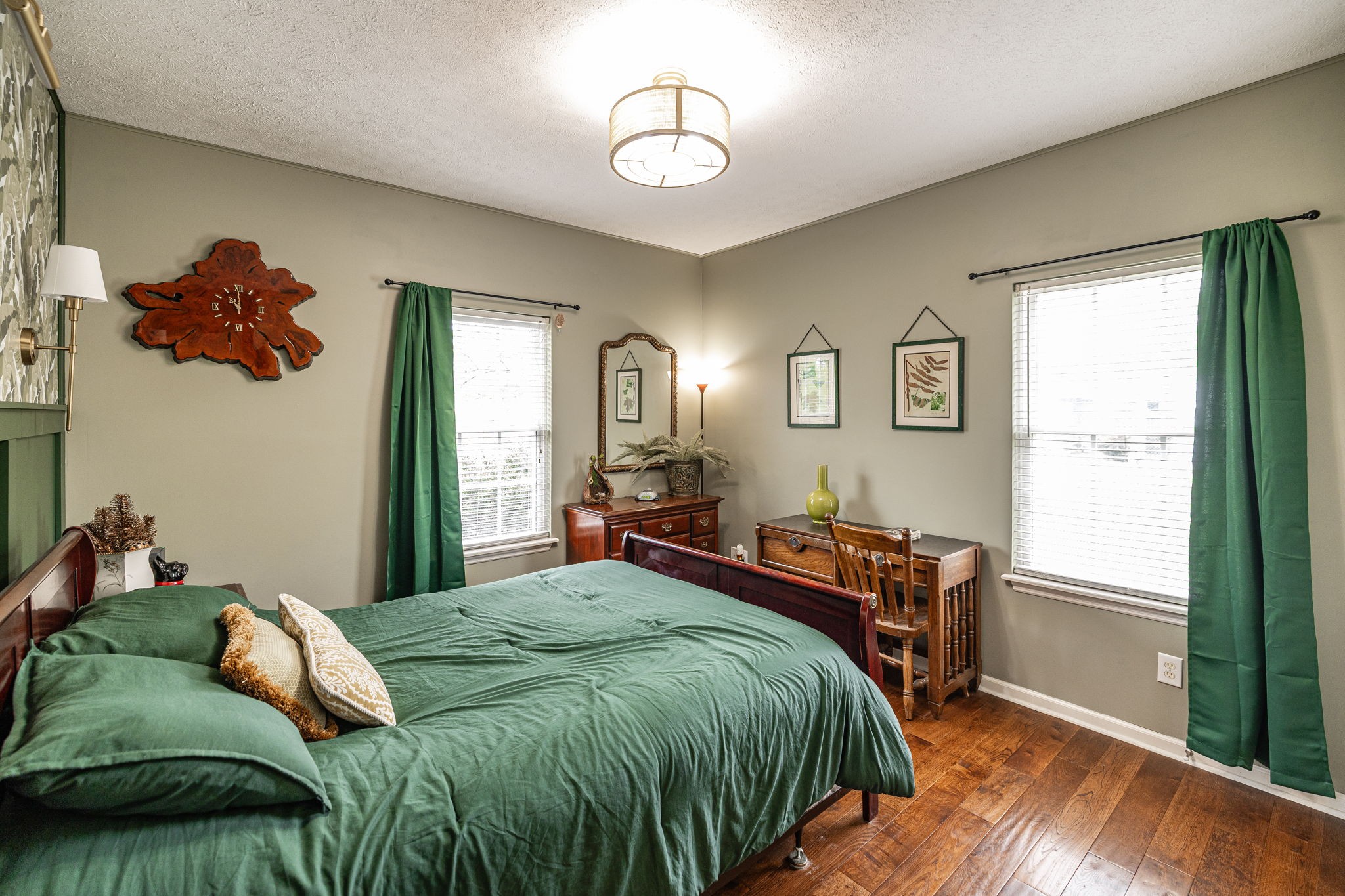 1103 Johnny Spears Road Westmoreland, TN 37186 - Photo 57 of 100 a bedroom with a bed and a chandelier