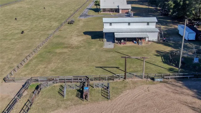 a view of a backyard with plants