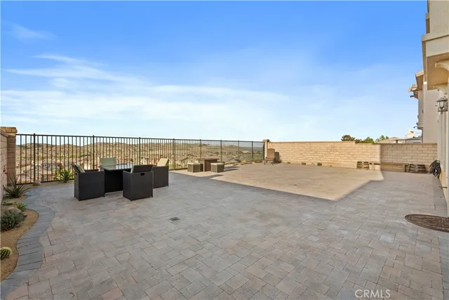 a view of terrace with city view