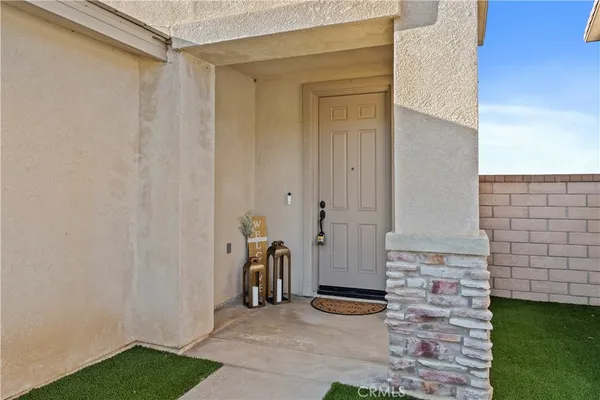 a view of front door of house