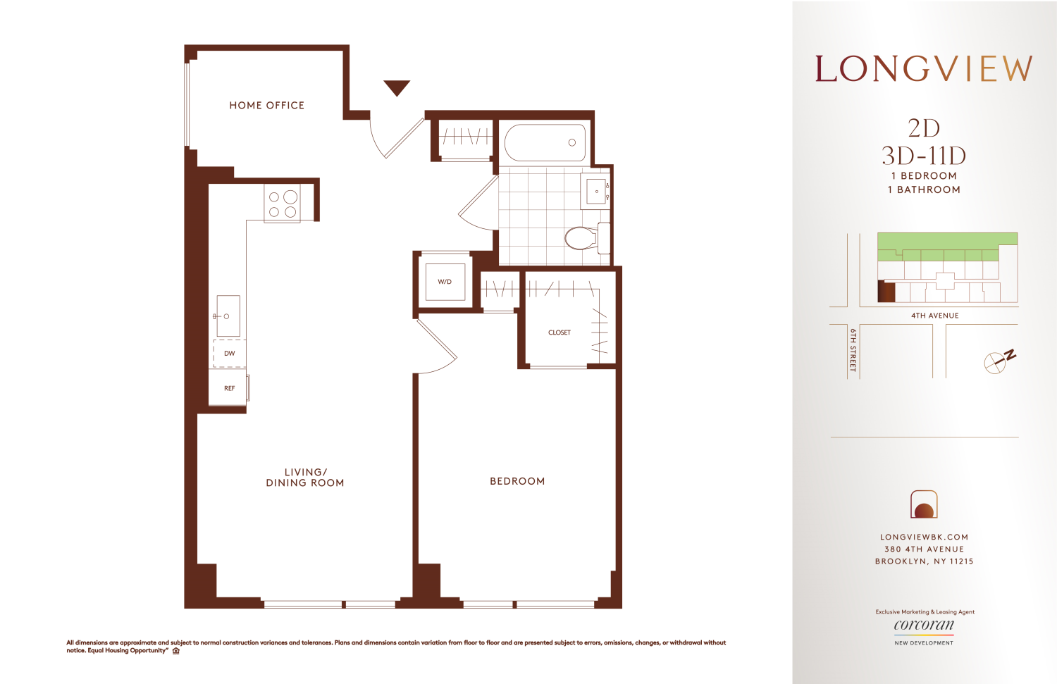 380 4th Avenue, Unit 8D Brooklyn, NY 11215 - Photo 22 of 22 a picture of a floor plan