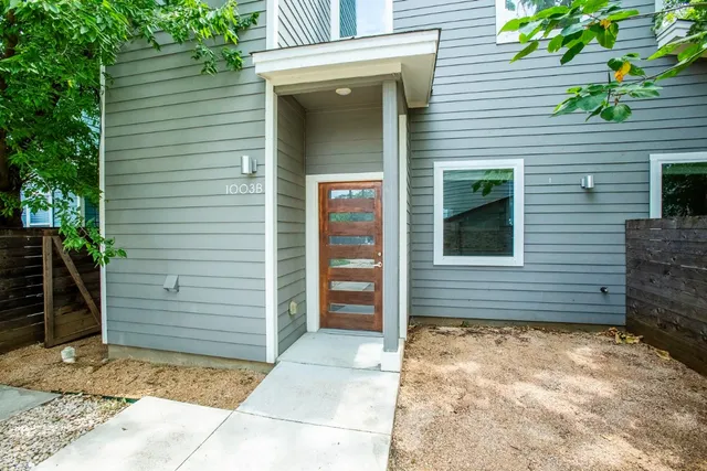 a view of front door of house