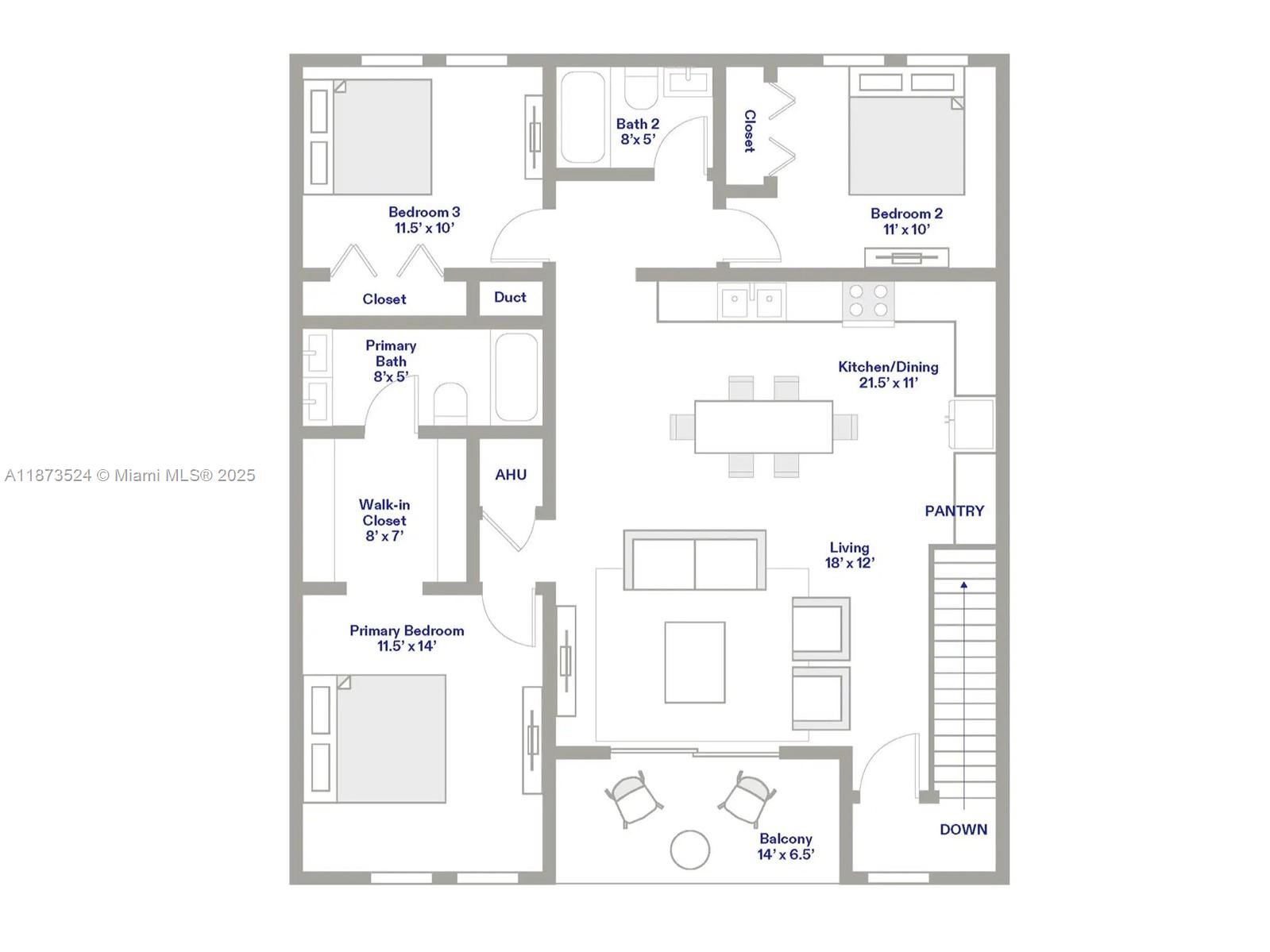 14530 Southwest 261st Terrace, Unit 2 Homestead, FL 33032 - Photo 23 of 23 a picture of a floor plan