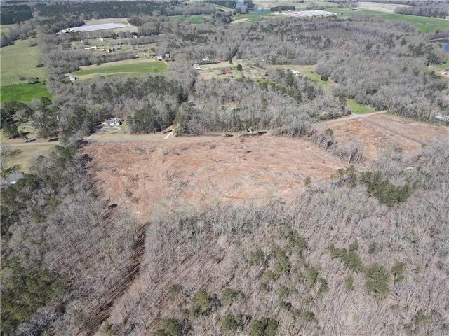 a view of a yard with a trees