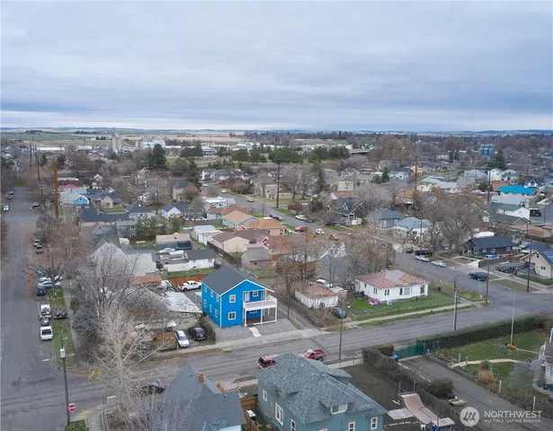 an aerial view of a city