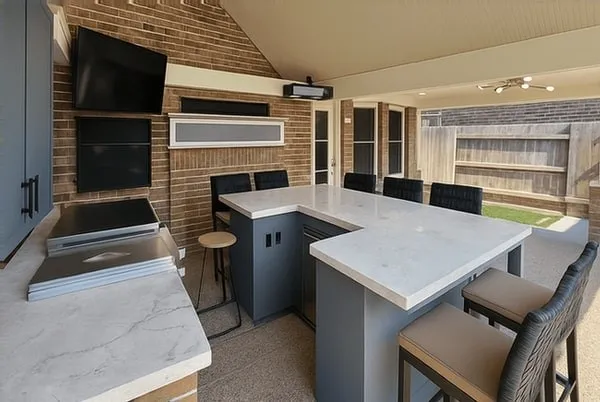 a backyard of a house