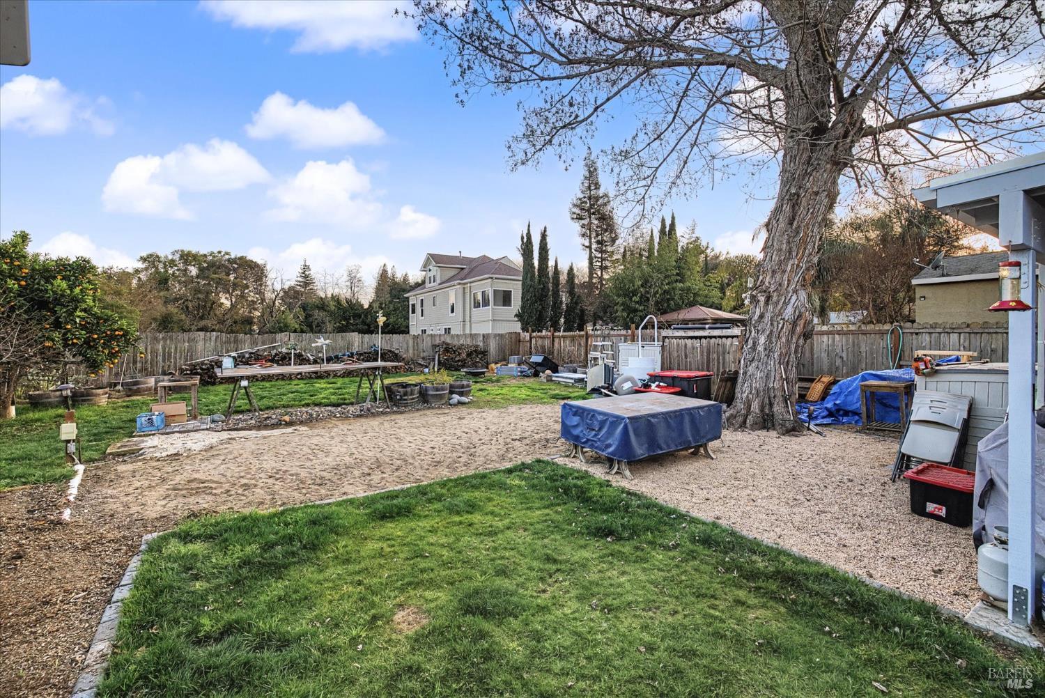 1763 E Street Napa, CA 94559 - Photo 22 of 31 a view of a backyard with sitting area
