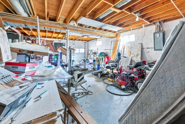 a view of a chairs and tables in patio