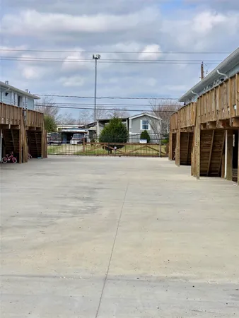 a view of a water heater room with a garage
