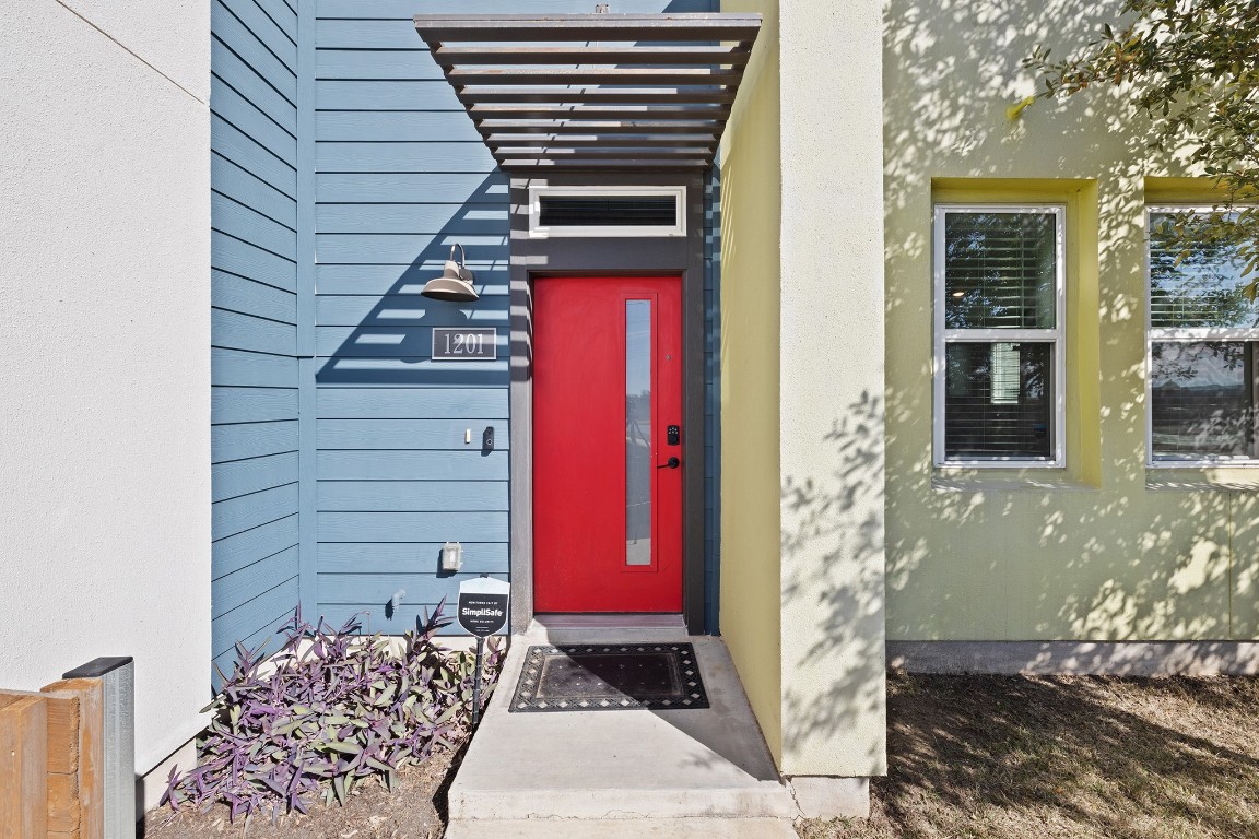 a front view of a house