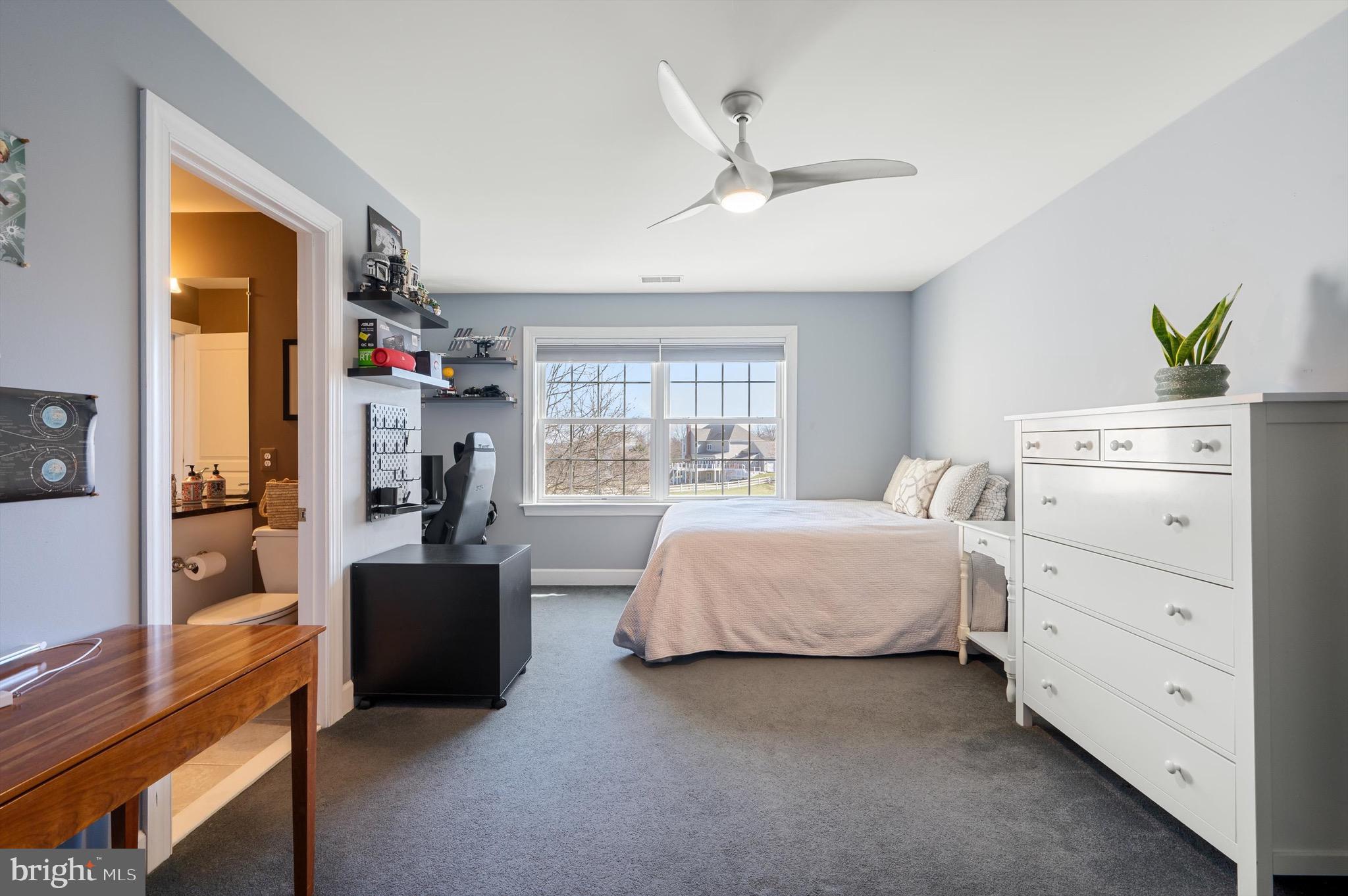 20899 McIntosh Place Leesburg, VA 20175 - Photo 30 of 69 a spacious bedroom with a bed and a couch