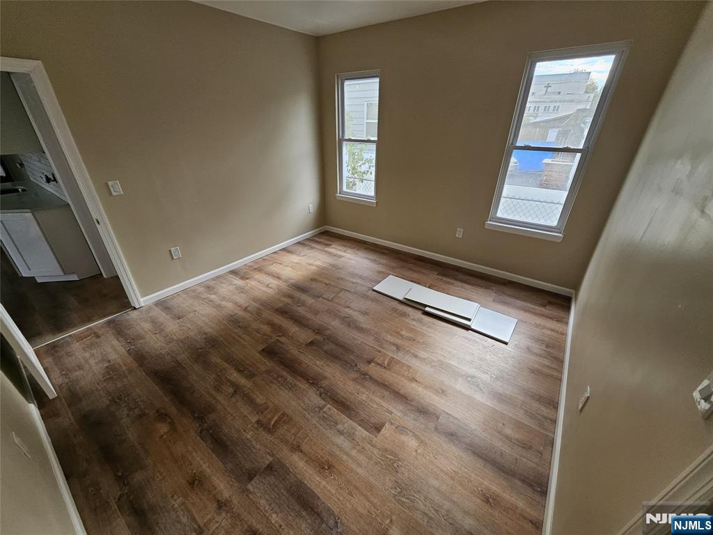 a view of an empty room and window