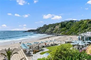 a view of a beach with a yard