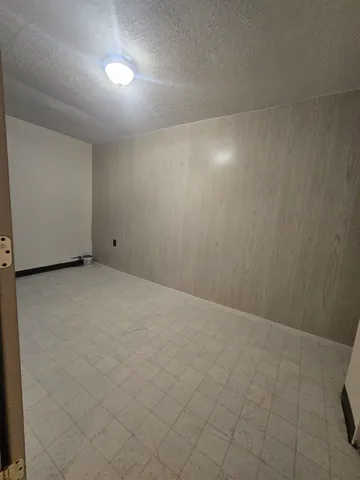 a view of a yard with large trees