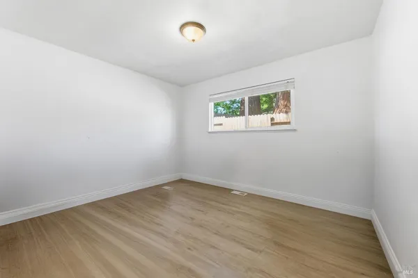 an empty room with a window