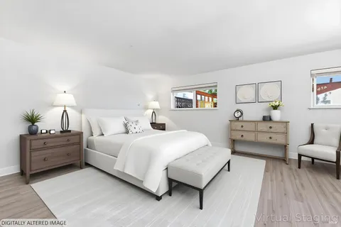 a room with a bed and a couch