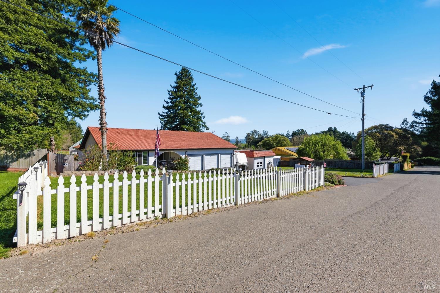 5174 Blank Road Sebastopol, CA 95472 - Photo 3 of 48 a view of a house with a fence