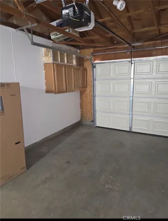 a view of a garage